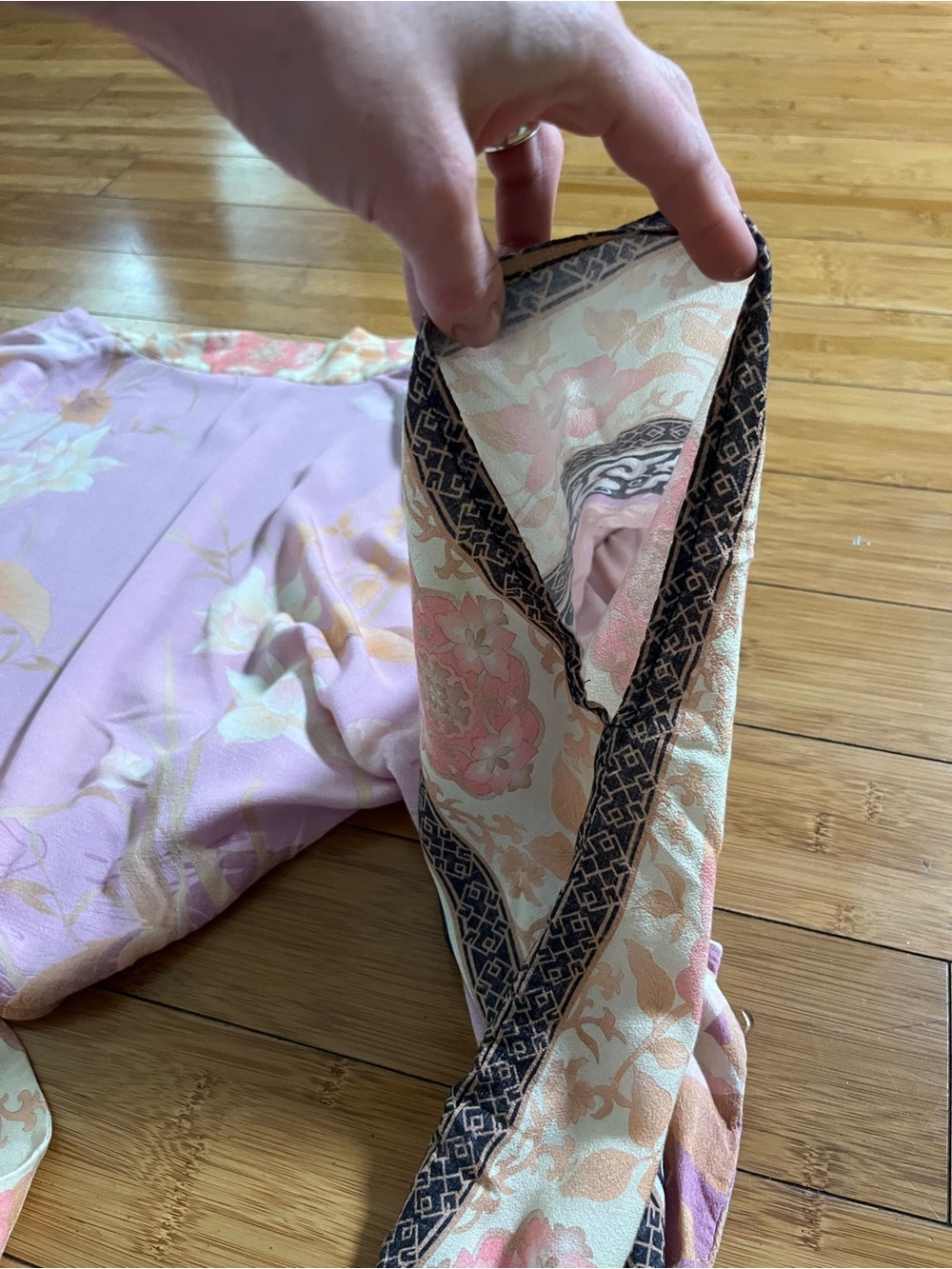 Spell & the Gypsey Collective Cherry Blossom Pink Tie-Front Floral Wrap Crop Top - Picture 12 of 13